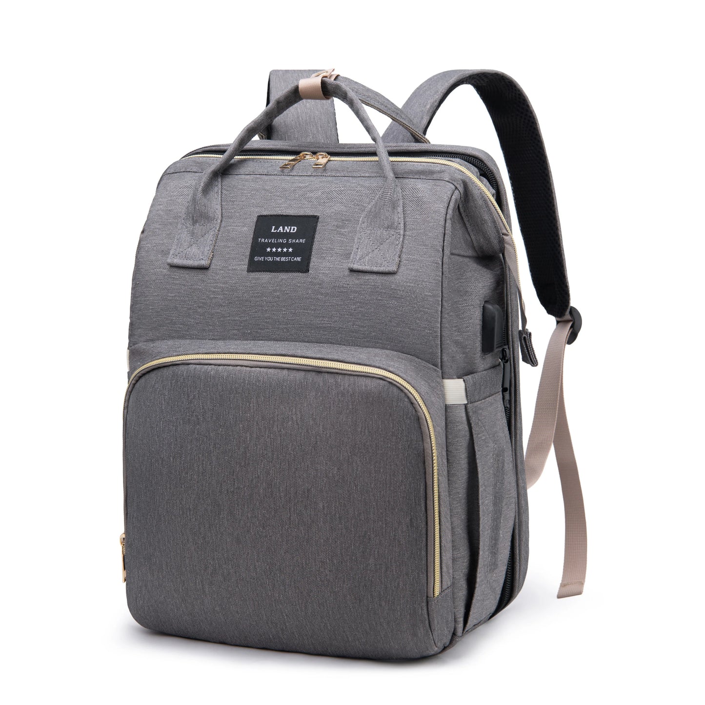 Multifunktionale Wickeltasche mit integrierter Wickelstation