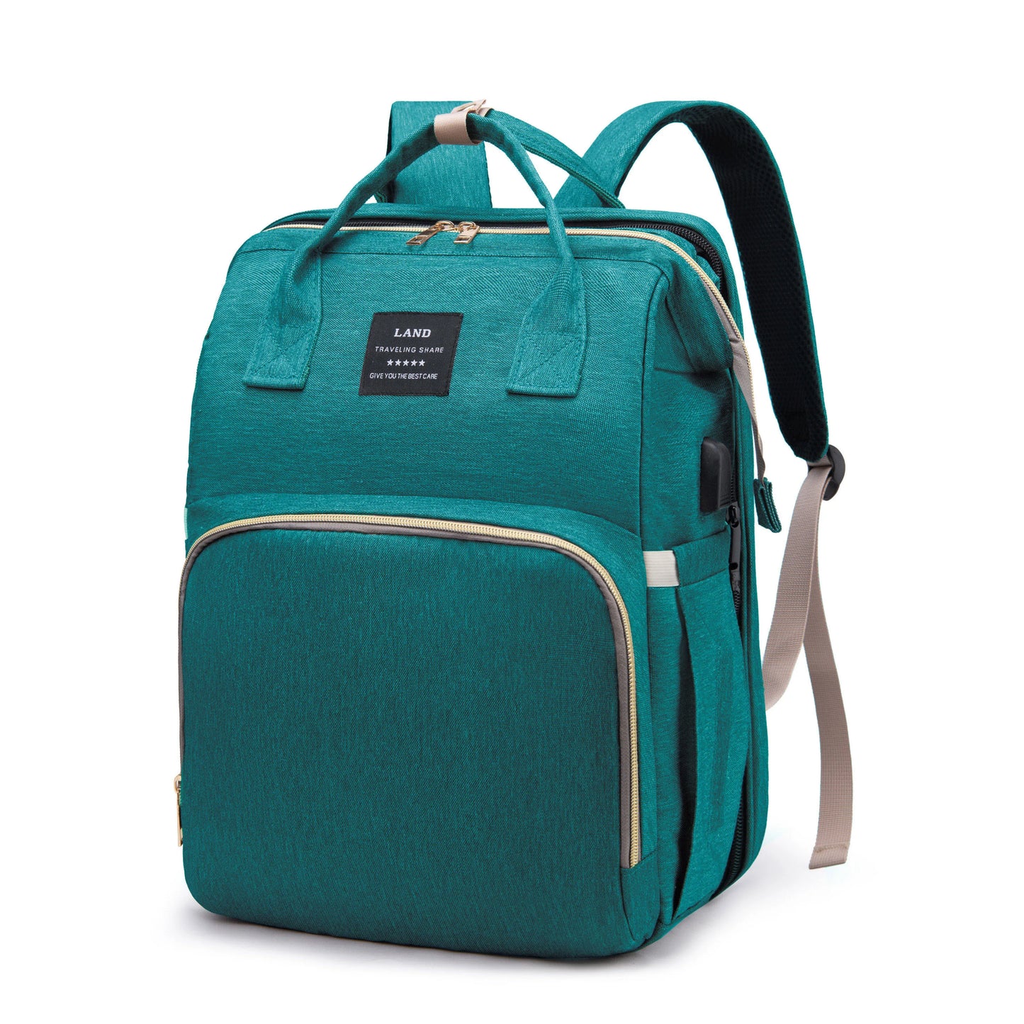 Multifunktionale Wickeltasche mit integrierter Wickelstation