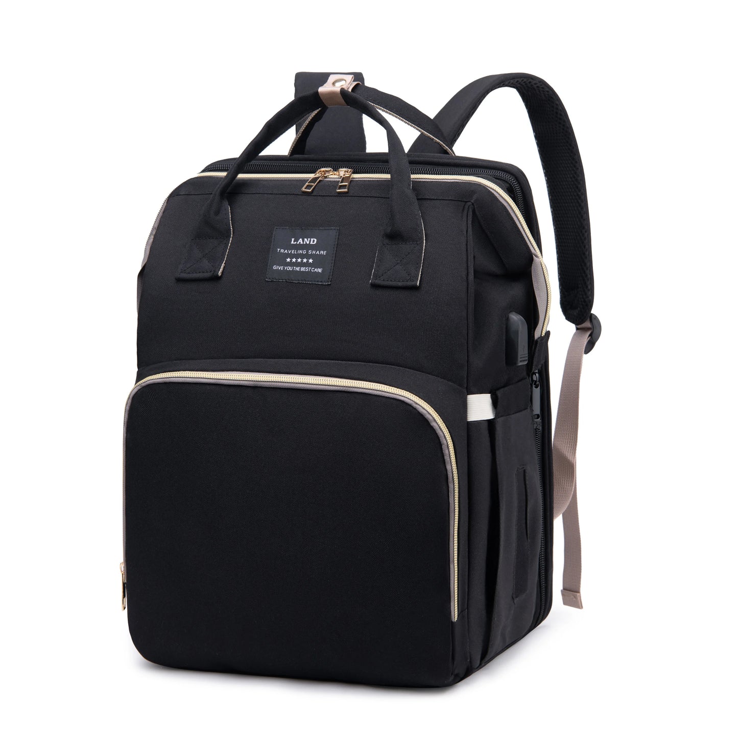 Multifunktionale Wickeltasche mit integrierter Wickelstation